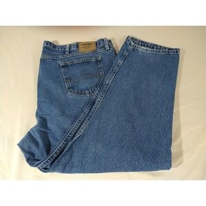 Wrangler Authentics Denim Jeans Mens 48x30 Blue Cotton Classic Comfort Straight
